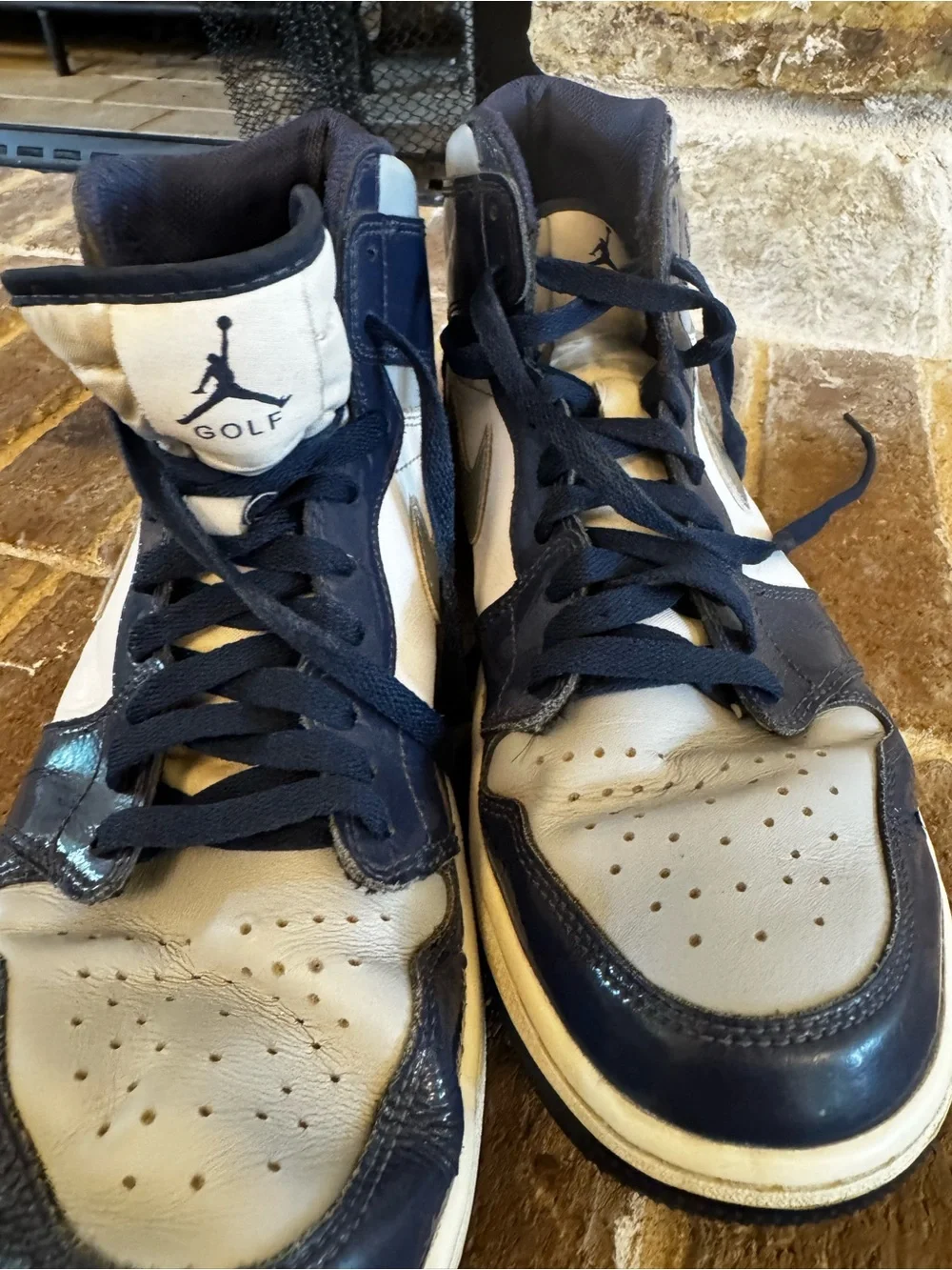 Air Jordan 1 Retro High OG Navy Metallic Silver Golf
